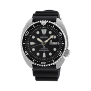 Orologio Seiko Prospex Diver SRPE93K1 con cassa robusta in acciaio inox e quadrante nero con indici luminosi.